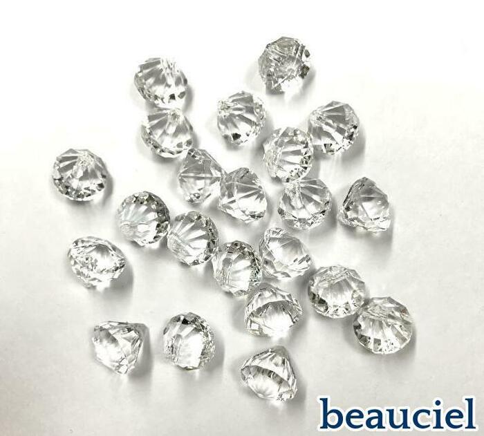 新色入荷【15mm　25個】アクリル製ダイヤモンド　サンキャッチャー　ダイヤチャーム　ダイヤビーズ　多面カット　シャンデリア　ダイヤモンド　カラー
