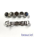 【1個】真鍮製ミール皿付き バレッタ 12mm皿 クリップ ヘアバレッタ シルバー 5連 レジン 固めるハーバリウム 固まるハーバリウム(3)