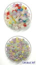 【10mm60個/8mm80個】シャボン玉のようなアクリルビーズ ミルキーカラーオーロラ アソート 半透明 貫通