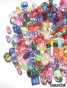 【約60g】 色&形お任せ 多面カットクリア系キラキラアクリルビーズ アソート 福袋 透明 ミックス