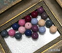 【12mm 30pcs】ウィンターカラー アクリルビーズ 秋冬カラーアソート くすみカラー