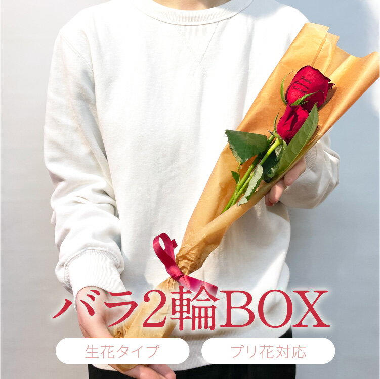【送料無料】【 花びらプリント無料】 バラ2輪BOX 愛妻の日 夫婦/親子/カップル/双子/バレンタイン/恋人/記念日/いい夫婦の日/結婚記念日/愛妻の日/夫婦の日/母の日【花びらにメッセージ】【楽ギフ_メッセ入力】 【楽ギフ_名入れ】【02P28Mar12】【あす楽】