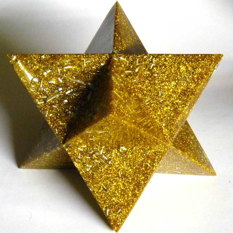 ボヘミアンオルゴナイト マカバ（ゴールド） 《オルゴナイト》 9cm