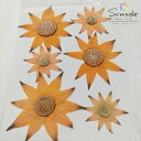 【S-1159】押し花 着色フランネルフラワー(オレンジ) 6枚花材 押し花素材 押し花額 レジン フラワー キャンドル アロマ ワックス サシェ 材料 ウェルカムボード ブライダル ウェディング 押し花 ネイル スマホケース フォトフレーム 和紙