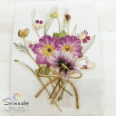【S-1181】花束セット シュウメイギク、バーベナ、ガザニアの葉 押し花額やレジンアクセサリー制作などハンドメイド素材として人気です押し花素材・押し花パック飛...