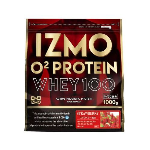 IZMO O2 WPC イズモ ホエイプロテイン ストロベリー 1kg 2個セット 送料無料/アルプロン ドリンク 美容 健康 ヘルシー