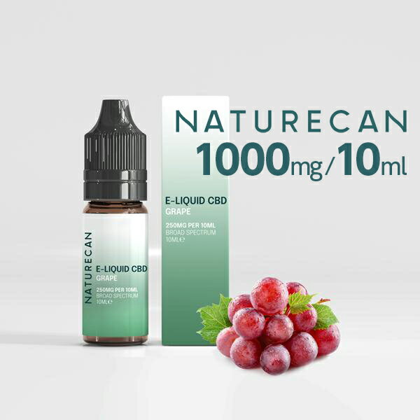 ネイチャーカン CBDリキッド NATURECAN - ブドウ 10mlボトル -CBD 1000mg 送料無料/ブロードスペクトラムCBD THCフリー ニコチン0%