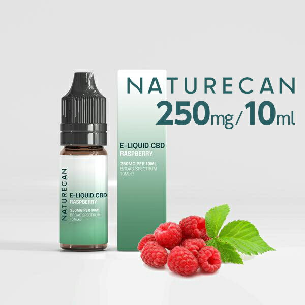 ネイチャーカン CBDリキッド NATURECAN - ラズベリー 10mlボトル - CBD250mg 送料無料/ブロードスペクトラムCBD THCフリー ニコチン0%