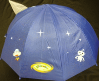 ロケット　宇宙子供傘　Kidorable(キドラブル)スペースヒーローのアンブレラ　宇宙人　ヒーロー　セレブ　立体傘　キッズ傘　カワイイ　正規品　プレゼント　ギフトサービス　キッドラブル　誕生日祝　子供　キッズ　かさ　キャラクター