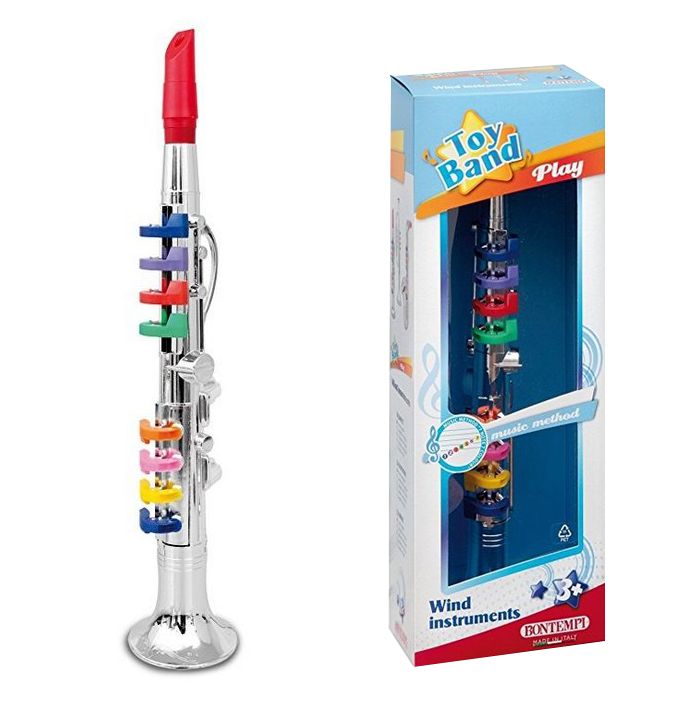 フラワーキッズのBontempi(ボンテンピ) トイクラリネット　おもちゃ クラリネット 楽器　プレゼント　誕生日　クリスマス　正規品 ギフト プレゼント イタリア製　子供用楽器 教育用楽器 幼児楽器 CL4431.2｜アングル2