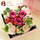 【あす楽14時〆】【生花】花ギフト【四角フラワーボックス】MサイズBOX 父の日 ひまわり ギフト バラ 誕生日 お祝い 記念日 結婚祝い 即日発送 お祝 フラワーケーキ ボックス アレンジ 【送料無...