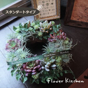 ☆自由が丘から贈る♪フェイク多肉リースタイプ【造花】【多肉植物】【人工観葉】【送料無料】フェイク寄せ植え★ギフト★観葉植物【楽ギフ_包装】誕生日/サボテン/引越/祝い/新築祝い【あす楽_日曜営業】寄せ植え/インテリア/アートフラワー【05P30Nov14】