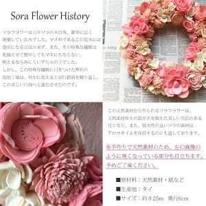 ソラフラワーリース【ピンクフラワー25cm】