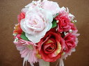 ★★★セール★★★ 【ウェディングブーケ ピンク122】/結婚式/ウェディング/ブーケ/ブートニア/二次会/トスブーケ/ブライダル