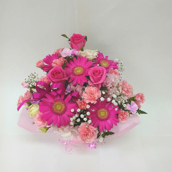 【生花 スタッフおまかせ ゴージャスアレンジメント H30 ピンク】花/フラワーギフト/結婚祝い/誕生日/退職祝い/歓迎/送迎/記念日/アレンジメント/還暦/お祝い//母の日/NO.2