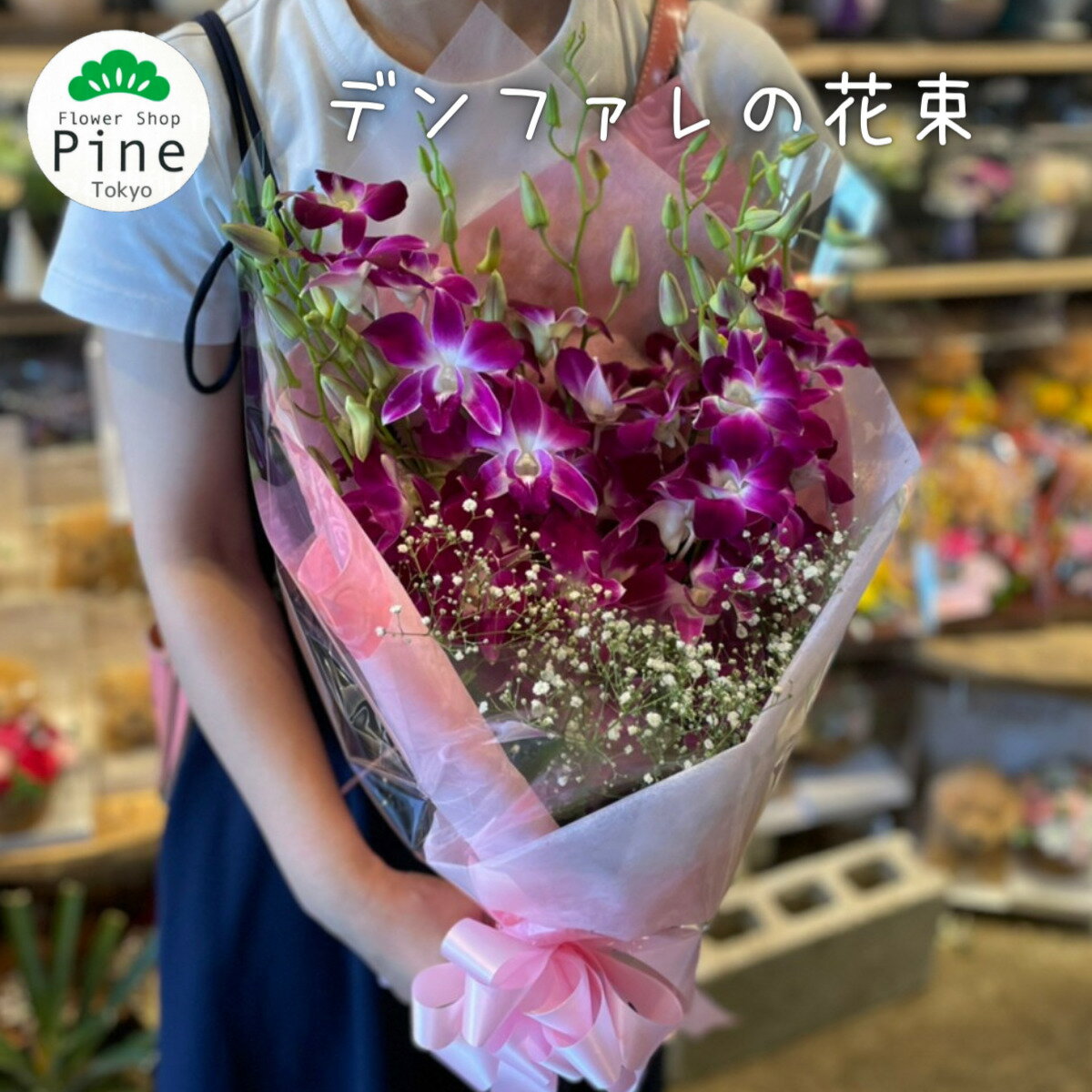 蘭（ラン） デンファレ の 花束 ははの日 母の日 プレゼント ギフト 花束プレゼント 送料無料 生花 ブーケ おしゃれ ピンク 日付指定可 花 アレンジ 日付指定 切り花 お疲れ様 内祝い 出産祝い 誕生日プレゼント プチギフト かわいい 母の日2024 誕生日 送料 無料 赤 感動的な贈り物