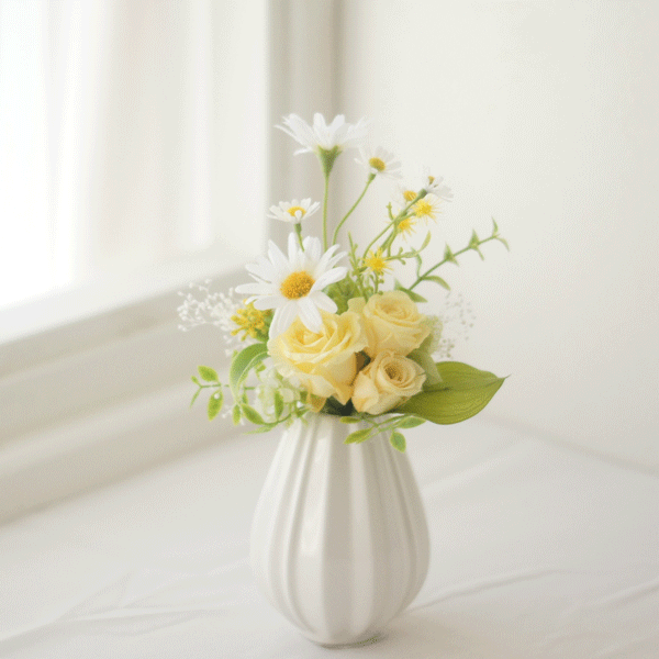 野原のお花のような仏花（黄色・ピンク）お手持ちの花立にに飾っていただけます お供え お悔み プリザ..