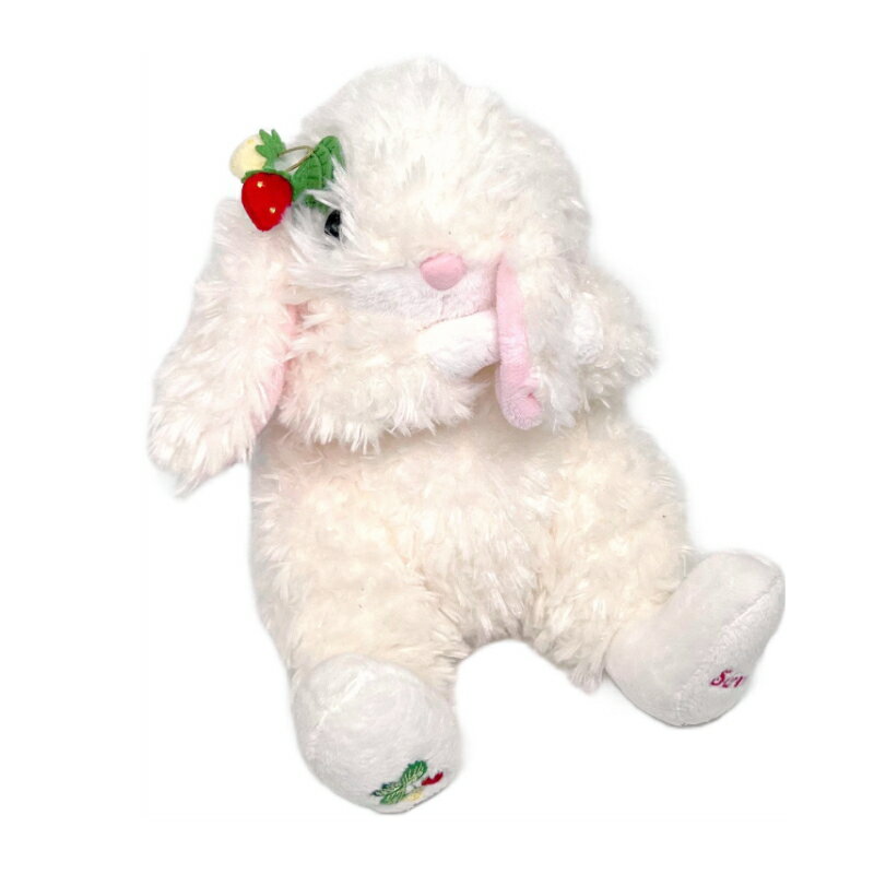 樂天商城 - 【 ホワイト 】 うさぎ ぬいぐるみ 【 Sサイズ 】 ロップイヤー ウサギ 兎 可愛い ウサギのぬいぐるみ 置物 ラビット 縫いぐるみ ふわふわ おもちゃ 抱き枕 癒し 子供 プレゼント 誕生日 ギフト クリスマス