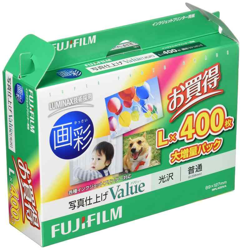 FUJIFILM 写真用紙 画彩 光沢 L 400枚 WPL400VA