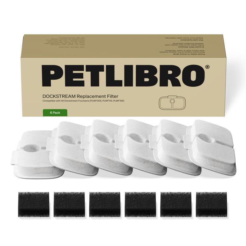 PETLIBRO 自動給水器 フィルター 給水器交換用 正規品フィルター（8個入）ペット水飲み器用 4層ろ過構造 活性炭+イオン交換樹脂+不織布 対応機種 WF005 WF105 WF115