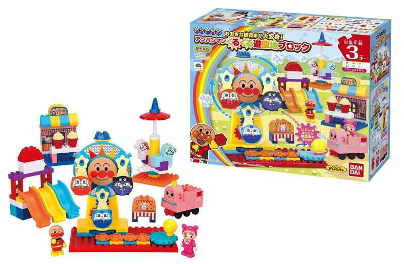 樂天商城 - [バンダイ(BANDAI)] BlockLabo ブロックラボ おおきな観覧車が大変身 アンパンマンくるくる遊園地ブロック 対象年齢 3 才以上