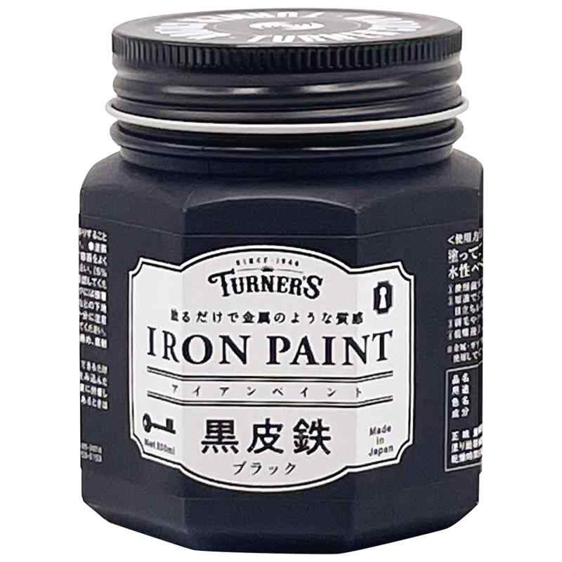 ターナー色彩(Turner Color) 水性ペイント アイアンペイント 黒皮鉄ブラック IRK20020 200ml