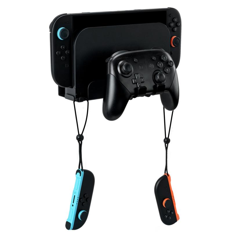 Rakuten - Mcbazel Switch2 壁掛け 金属製壁掛けブラケット Switch 2対応 収納スタンド セット 収納ホルダー 防錆加工 放熱穴付き 簡単取り付け ネジ付属 ブラック