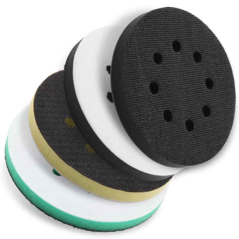 Rakuten - MORLARCO ランダムサンダー パッド 125mm 8穴 マジックテープ式 曲⾯⽤アダプター 耐衝撃性スポンジ 研磨パッド ランダムサンダー ポリッシャー 適です