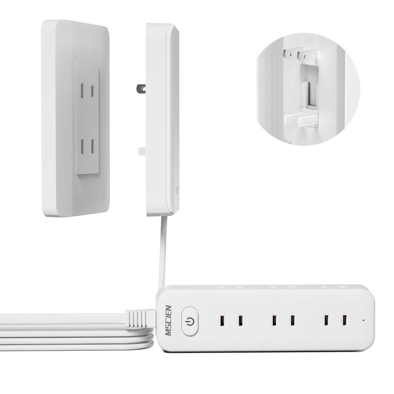 エムサインMscien コンセントカバー 赤ちゃん 9個口 延長コード コンセント隠し 見せないコンセント 雷ガード 電源タップ おしゃれ たこあしコンセント 壁掛け タコ足配線 子供 コンセントガ