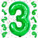 EXGOX 数字 バルーン 大きい ゴールド 誕生日 ナンバー 3 アルミ風船 32インチ ハッピーバースデー パーティー 成人式 入学 卒業式 記念日 お祝い 飾り付け