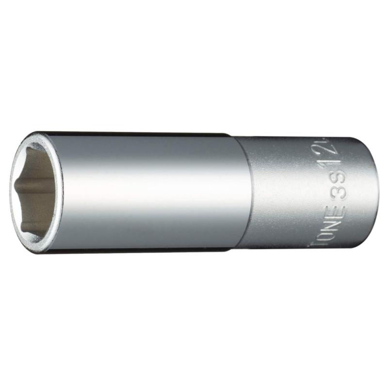 Rakuten - トネ(TONE) ディープソケット(6角) 3S-12L 差込角9.5mm(3/8") 二面幅12mm