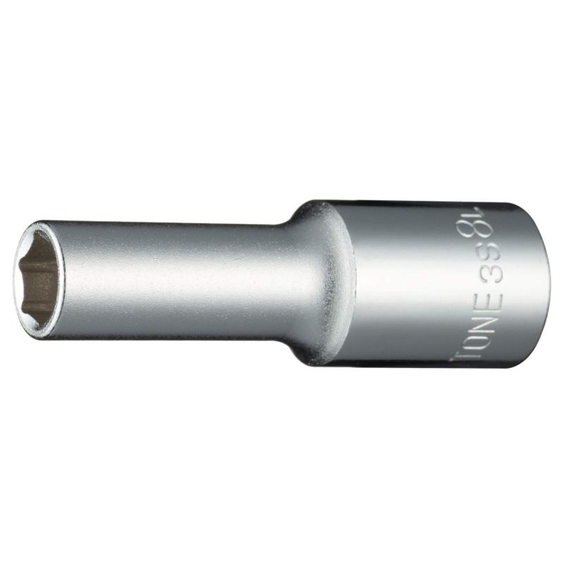 Rakuten - トネ(TONE) ディープソケット(6角) 3S-08L 差込角9.5mm(3/8") 二面幅08mm