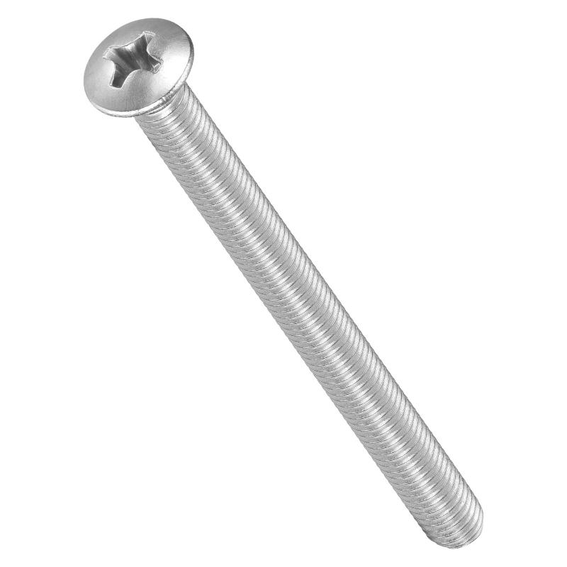 Rakuten - METALLIXITY 丸皿小ねじ M5 x 60 十字穴付 プラスネジ ボルト 304ステンレス鋼 25本入 家電製品修理 木工 工業 自動車用 シルバー