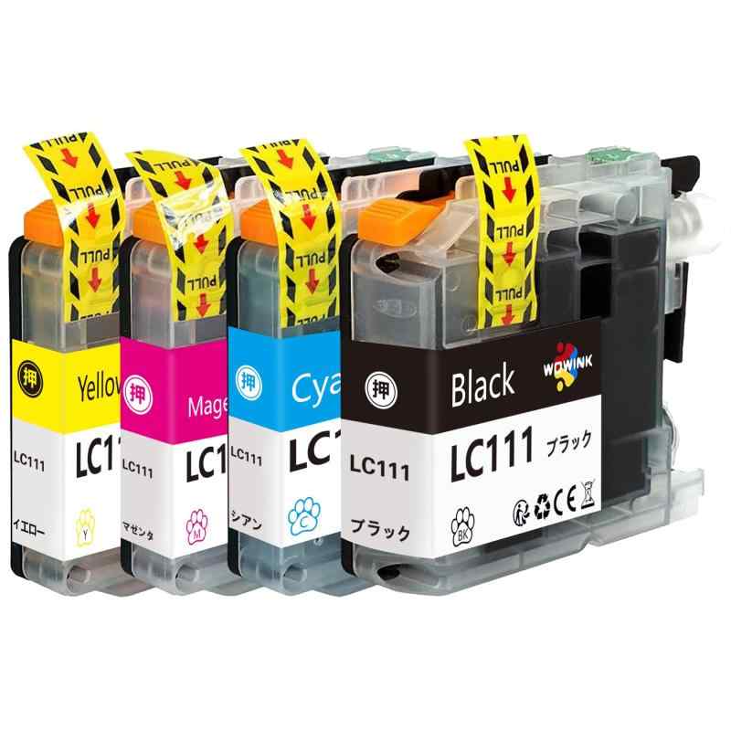 樂天商城 - LC111 ブラザー 用 インク lc111-4pk (LC111BK×1 LC111C×1 LC111M×1 LC111Y×1) 互換インク/大容量/残量表示/個包装付 (LC111 MFC-J727D DCP-J557N DCP-J552N MFC-