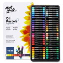 Mont Marte オイルパステル ブリキボックス入り 48色 Oil Pastel 鮮やかなオイルパステルセット ブレンドと重ね着に最適 収納ケース入り アート/クラフト/塗り絵/スケッチに最適