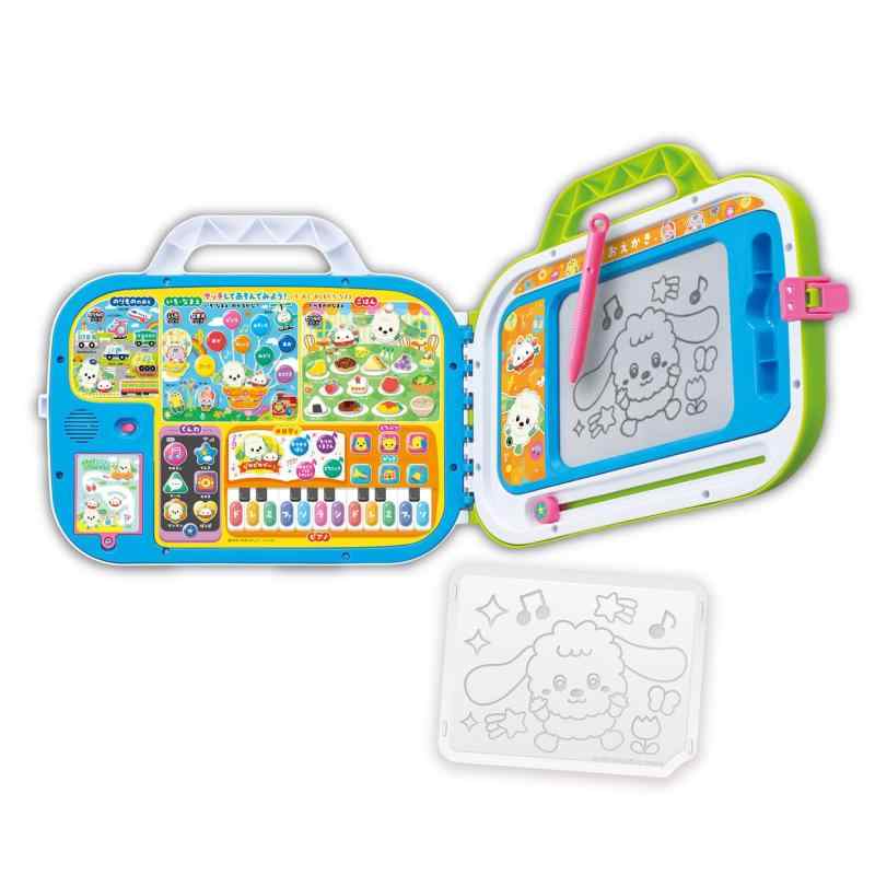 ジョイパレット(JOYPALETTE) ワンワンとぽぅぽ NEW クイズにおえかき ミュージック タッチでおしゃべりレッスンバックかんたん指先タッチで好奇心を豊かに育みましょうセット内容: 本体 マグネットペン おえかきシート1枚単3電池3本使用(別売り)対象年齢: 1.5才以上（C）NHK・NHKエデュケーショナル