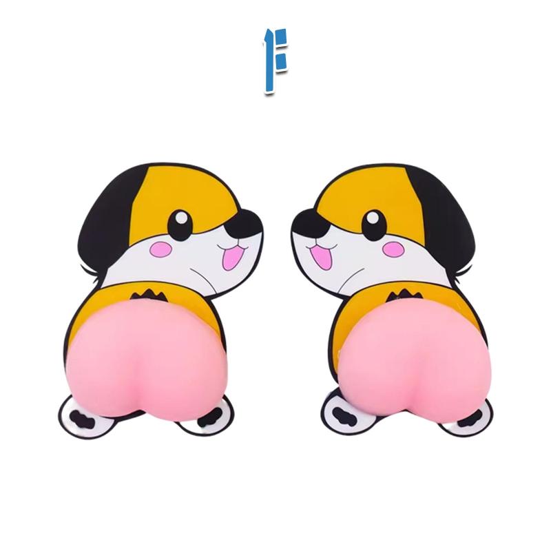 おしりぷにぷにシール デブ 犬 ぷっくりシール 柴犬 柔らかい お腹 3Dステッカー 立体 2/6枚 かわいい 大きな腹 スクイーズ ステッカー DIY 手帳 水筒 アルバム 携帯電話飾り ごほうびに最適 flowing-ando-10319906 NewageOfficeflowing サンプル画像2