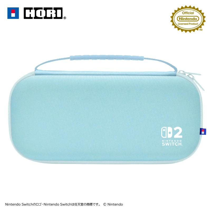 【任天堂ライセンス商品】スリムハードポーチ プラス for Nintendo Switch™ 2 パステルブルー【Switch2専用】