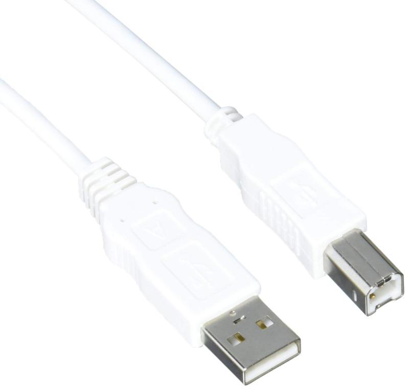 Rakuten - エレコム USBケーブル 【B】 USB2.0 (USB A オス to USB B オス) RoHS指令準拠 1.5m ホワイト USB2-ECO15WH