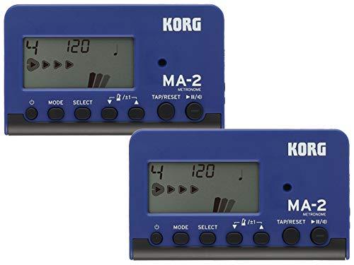 【まとめ買い】KORG コルグ - メトロノーム MA-2 ブルー＆ブラック MA-2-BLBK 2個セットさらに見やすく、聞き取りやすく。管弦楽器のニュー・スタンダード・メトロノーム、MA-2。