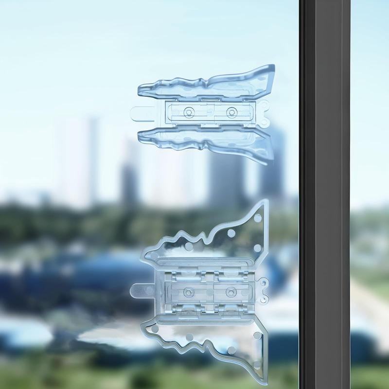 【跡の残らなく剥がせ】チャイルドロック 引き戸 窓サッシ用ストッパー 蝶々可愛い 窓ロック 引き戸 全透明 目立たないもっと安全 ドアストッパー 多機能 防犯対策 脱走防止 子供 赤ちゃ✅【跡の残らなく剥がせ】この窓ロックは両面テープの粘着...