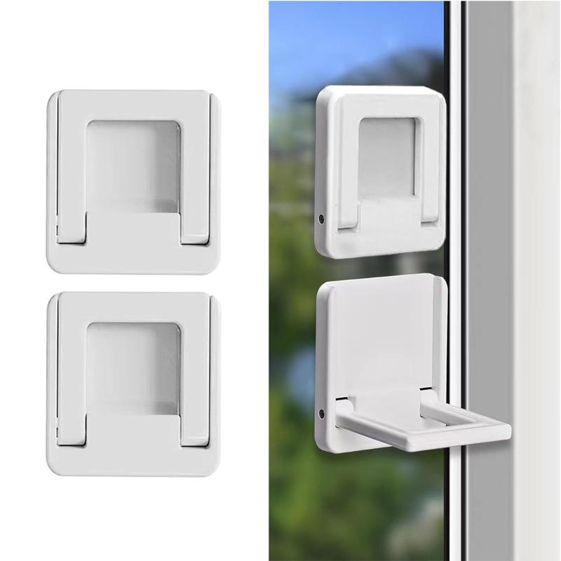 LeTradeJP 2個セット 窓ロック 窓ストッパー 指挟み防止 無味な ドアストッパー 穴あけ不要 窓 ストッ..