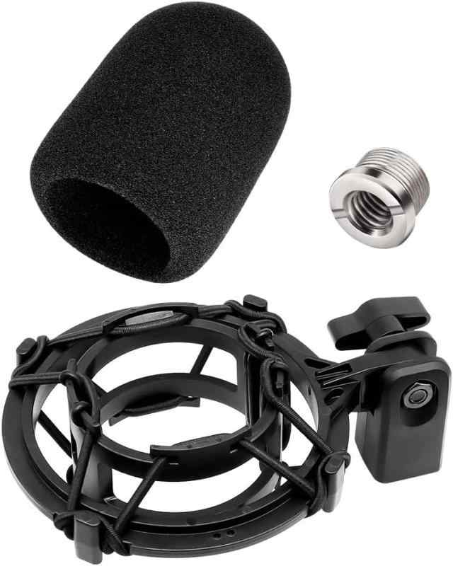 audio technica AT2020 MS40ショックマウントセット Amazon | SUNMON AT2020 ウィンドスクリーン付きショックマウント