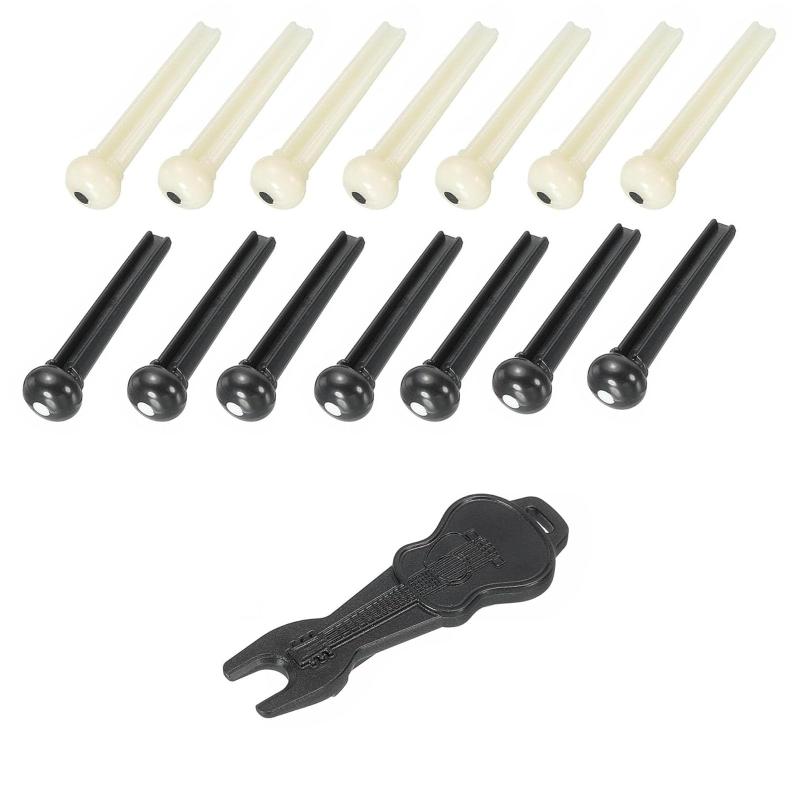 BRIIKPP アコースティックギター用ブリッジピン/ブリッジピンペグセット 交換品 ベージュ ブラックアコーステ 36本入り