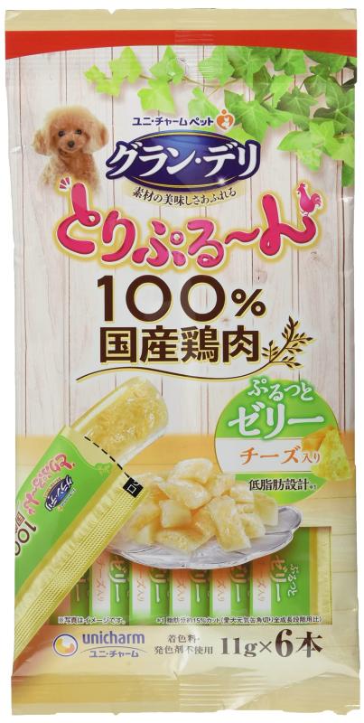 グラン・デリ 犬用 おやつ とりぷる~ん ゼリー チーズ 11g×6本×12 国産 ドックフード ユニチャーム