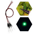 Eve model 20本入配線付き SMD 0402 チップLED グリーン 抵抗付属 電車模型 鉄道模型 建物模型 模型電飾 ジオラマ L0402G-20-NJP