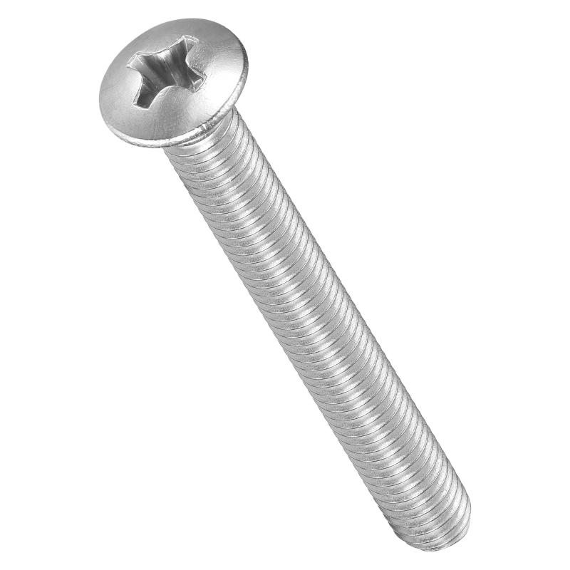 Rakuten - METALLIXITY 丸皿小ねじ M5 x 40 十字穴付 プラスネジ ボルト 304ステンレス鋼 25本入 家電製品修理 木工 工業 自動車用 シルバー