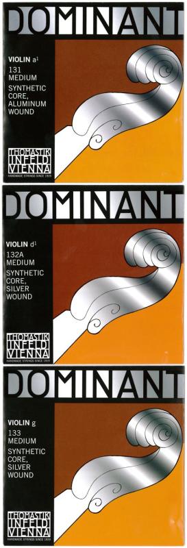 THOMASTIK Dominant ドミナント 4/4バイオリン弦 A.D.G線セット(D線シルバー巻)