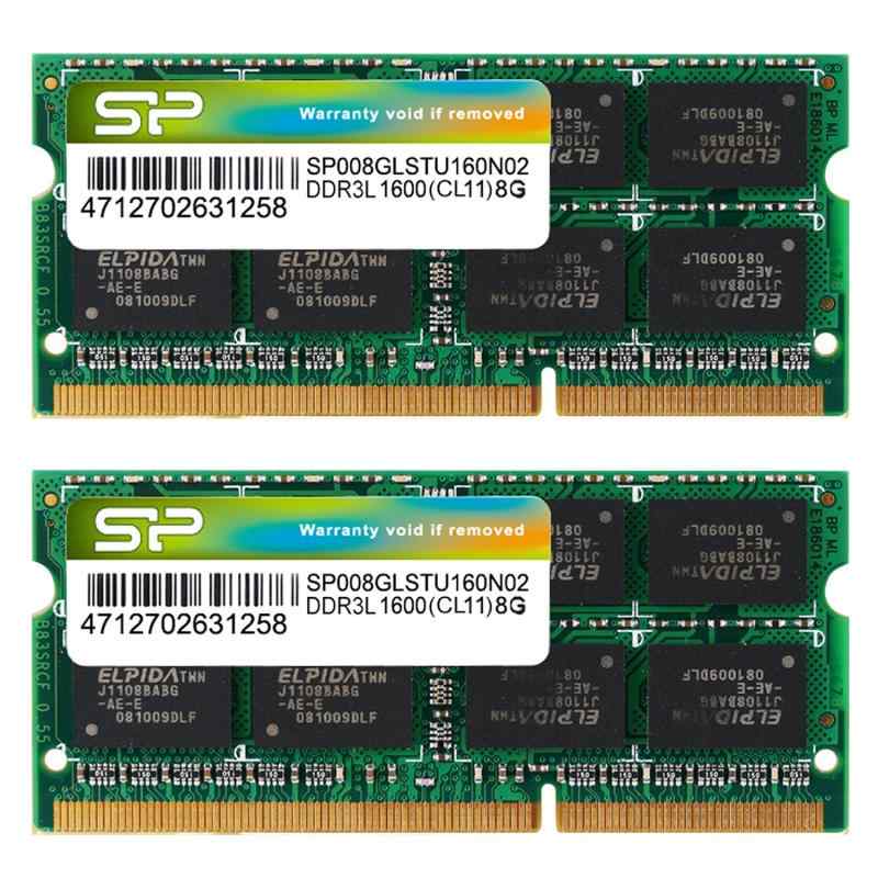 VRp[ m[gPCp 1.35V (d) DDR3L 1600 PC3L-12800 8GB~2 204Pin Mac Ή SP016GLSTU160N22