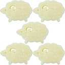 オーエ 食器用 スポンジ ホワイト 縦7.3cm×横11cm×高さ3.5cm cf キッチンスポンジ ひつじ モコモコやさしく 洗う 5個セット(3)
